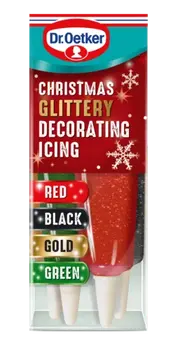 Dr. Oetker Christmas Glittery Writing Icing 6 x 76g