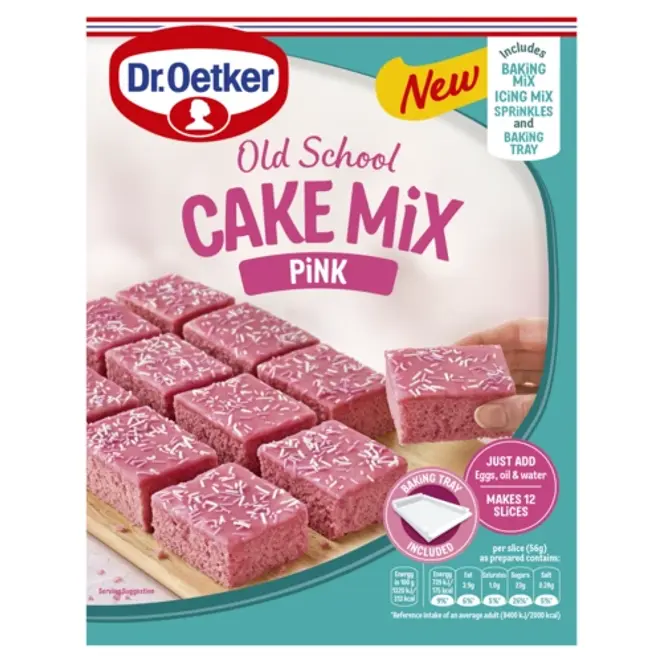 Dr. Oetker Pink Old School Traybake Mix