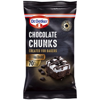 Dr. Oetker Extra Dark 70% Chocolate Chunks