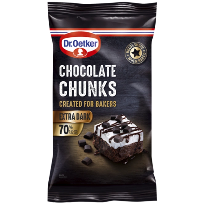 Dr. Oetker Extra Dark 70% Chocolate Chunks