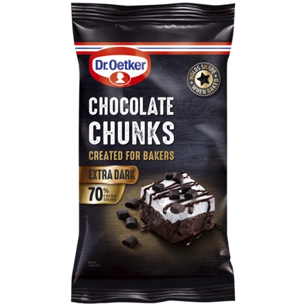 Dr. Oetker Extra Dark 70% Chocolate Chunks