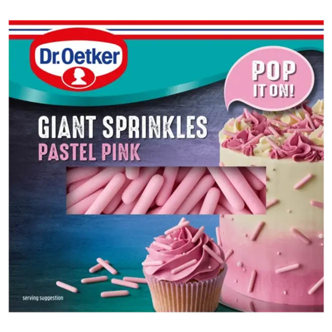 Dr. Oetker Giant Sprinkles Pastel Pink