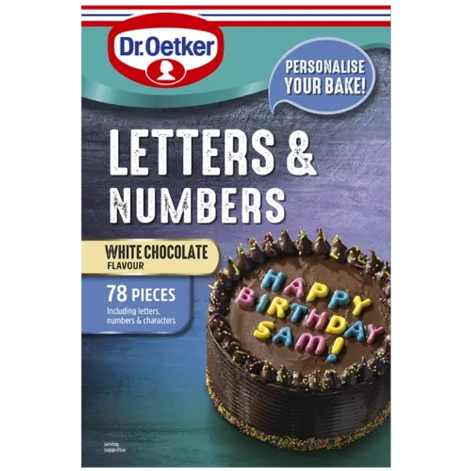 Dr. Oetker Chocolate Letters and Numbers