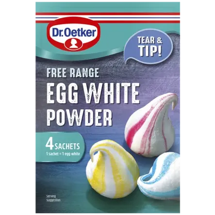 Dr. Oetker Free Range Egg White Powder Sachets x 2 or 2 Medium Egg Whites