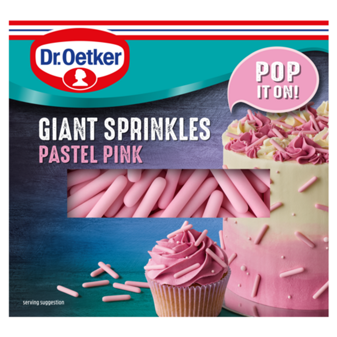 Dr. Oetker Giant Sprinkles Pastel Pink