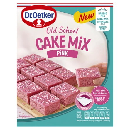 Old School Traybake Pink