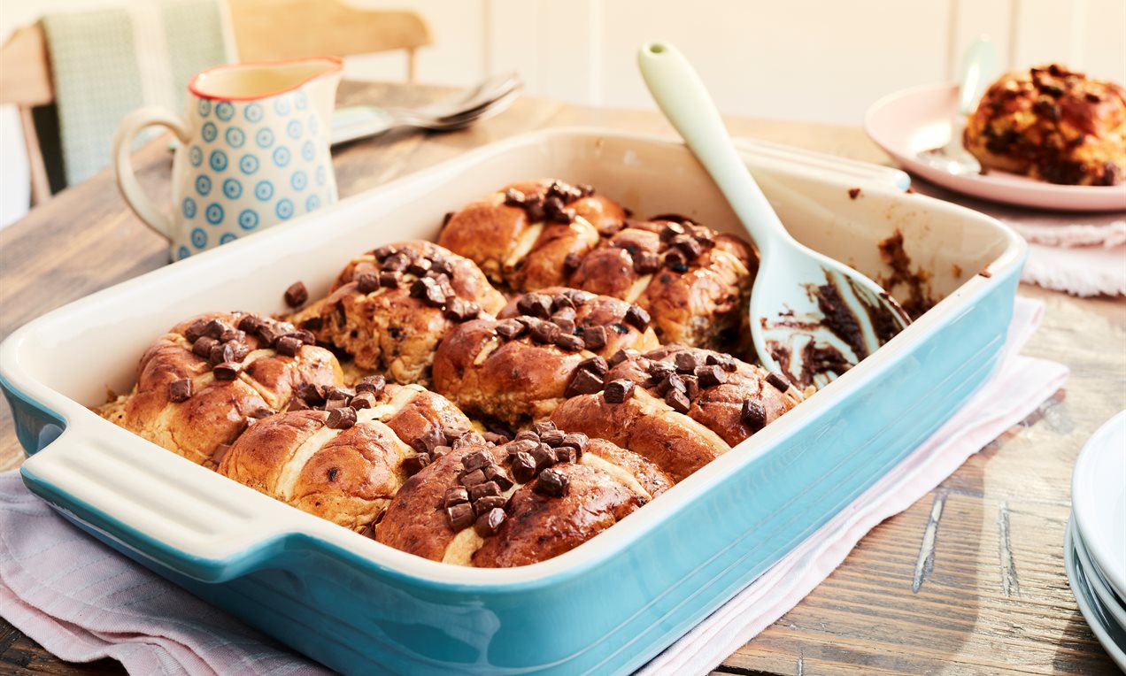 Hot Cross Bun Pudding