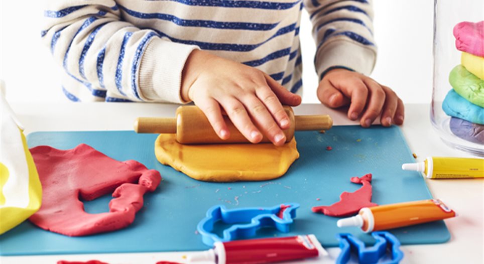 dough recipe children playing with play doh