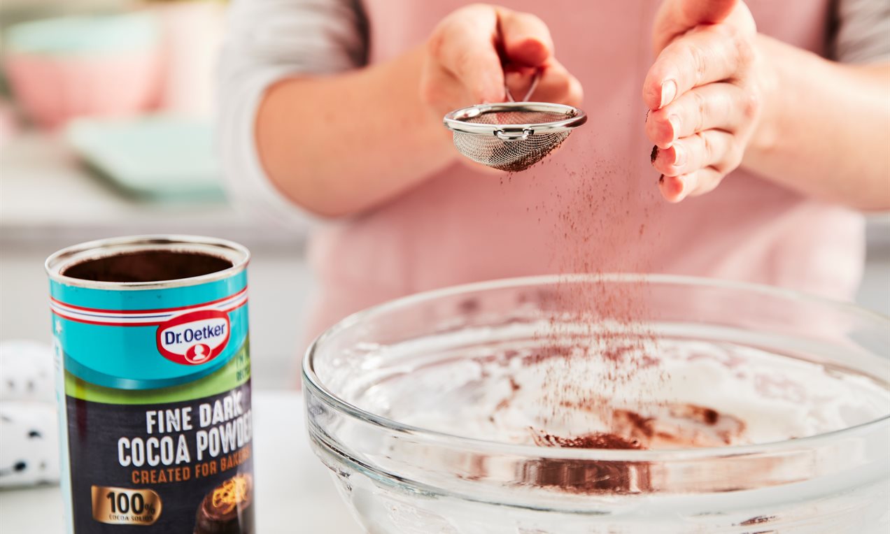 Adding Cocoa Powder to meringue