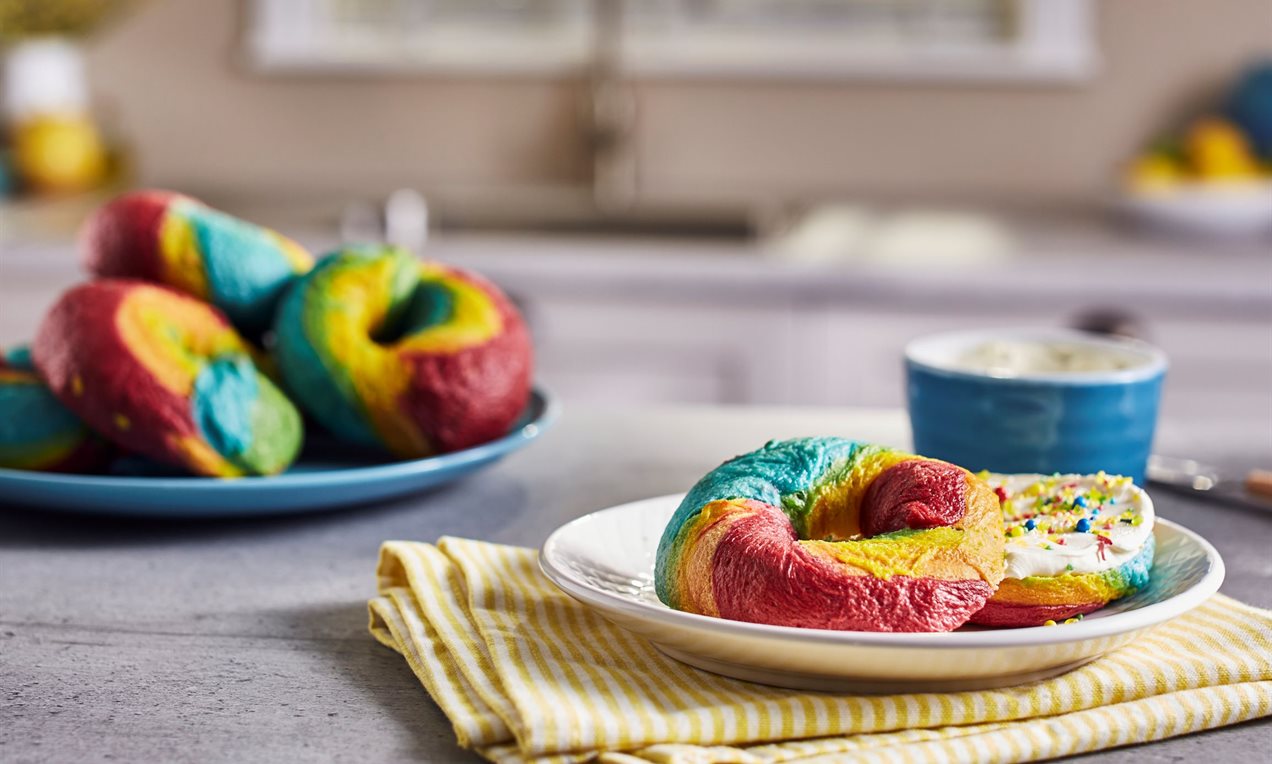 Rainbow Bagels Recipe | Dr. Oetker