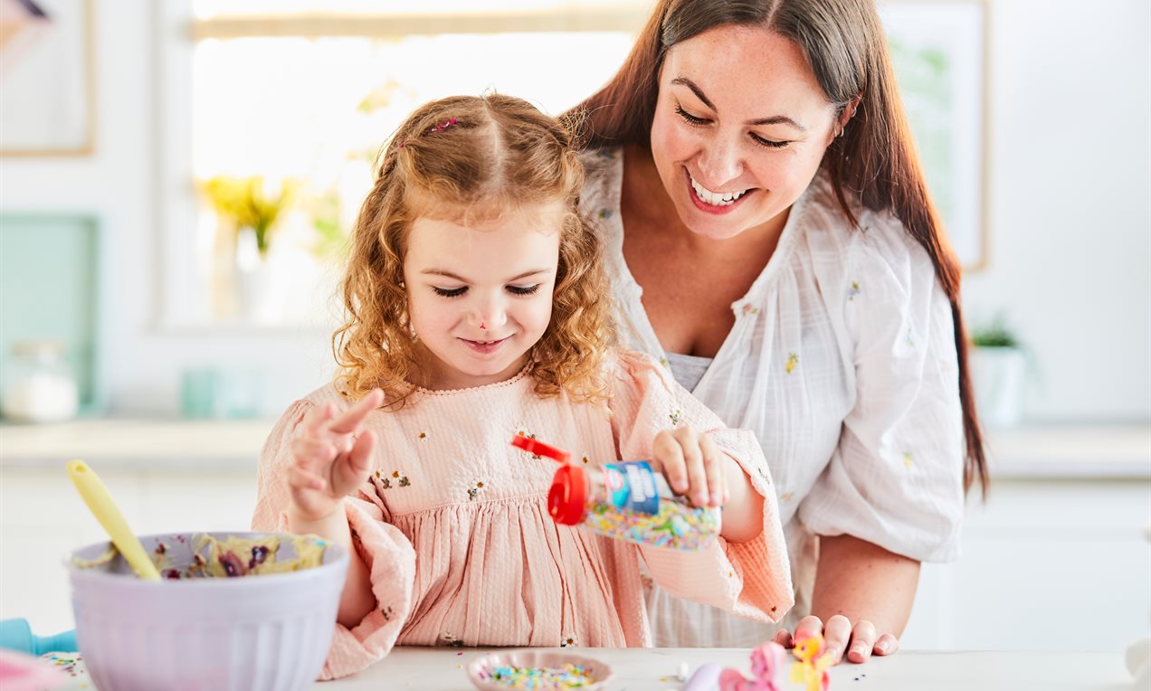 Baking with kids use fun ingredients