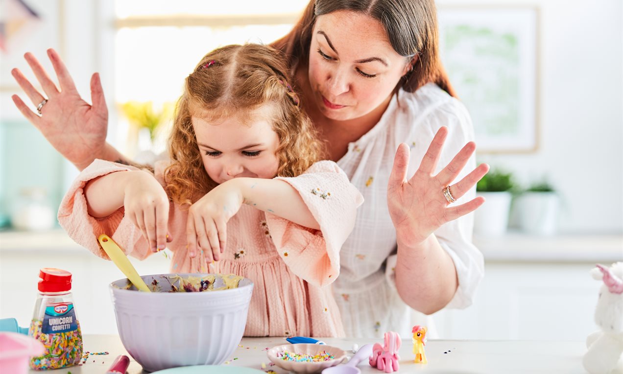 Baking with kids about mess