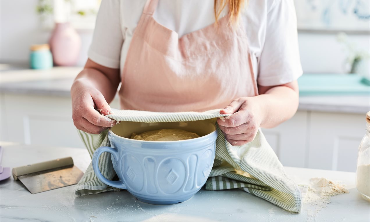 Covering bread dough