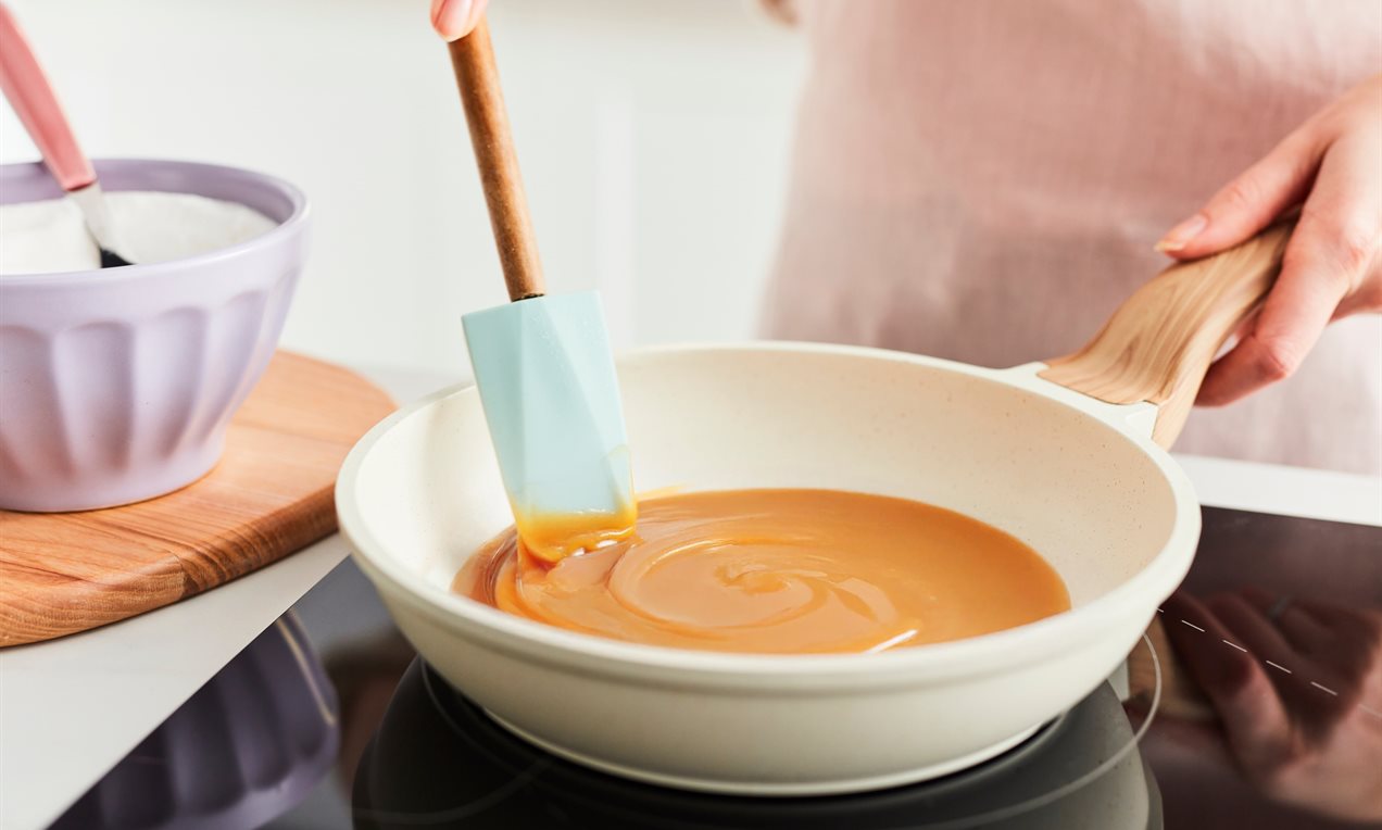 Salted caramel in pan